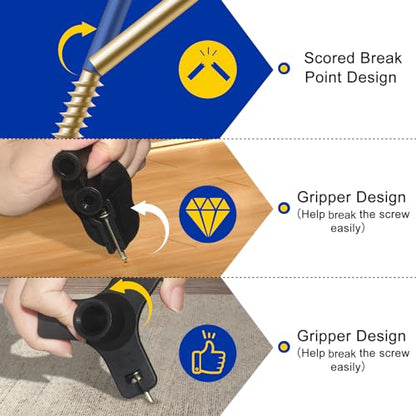 Floor Repair Kit, Floor Fix Screws Kit for Most Wood Floors, Eliminate Noise Under Floors, Contains 5 Tools and 50 Screws