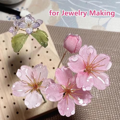 48 Pcs Mix Cherry Blossom Natural Dried Pressed Flowers for Cake Decorating, Real Dry Flower for Resin Jewelry Making, DIY Art Crafts - Pink Sakura… AHTONG