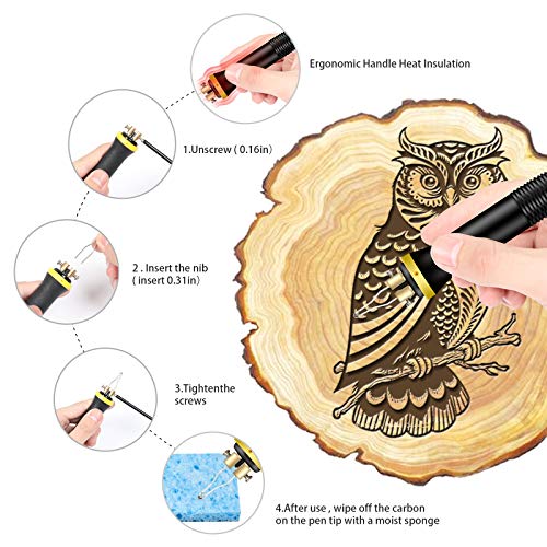  Wood Burning Kit,Wood Burning Tool,Wood Burner Tool,Wood  Burning Tips,Pyrography Kit, wood burning kit for beginners,wood burning  kit for kids,REMINDER FOR AUSTRALIAN USERS, USE VOLTAGE 110~127V : Arts,  Crafts & Sewing