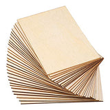 Ruisita 60 Pieces 6 x 4 Inch Rectangle Unfinished Wood Pieces Blank Sharp Corners for DIY Hand-Made Project and Home Decor Ruisita