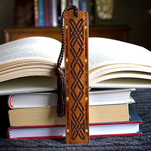 Celtic Knot Engraved Handmade Wooden Bookmark on Sapele Hardwood - Made in USA - Also Available Personalized - WoodArtSupply