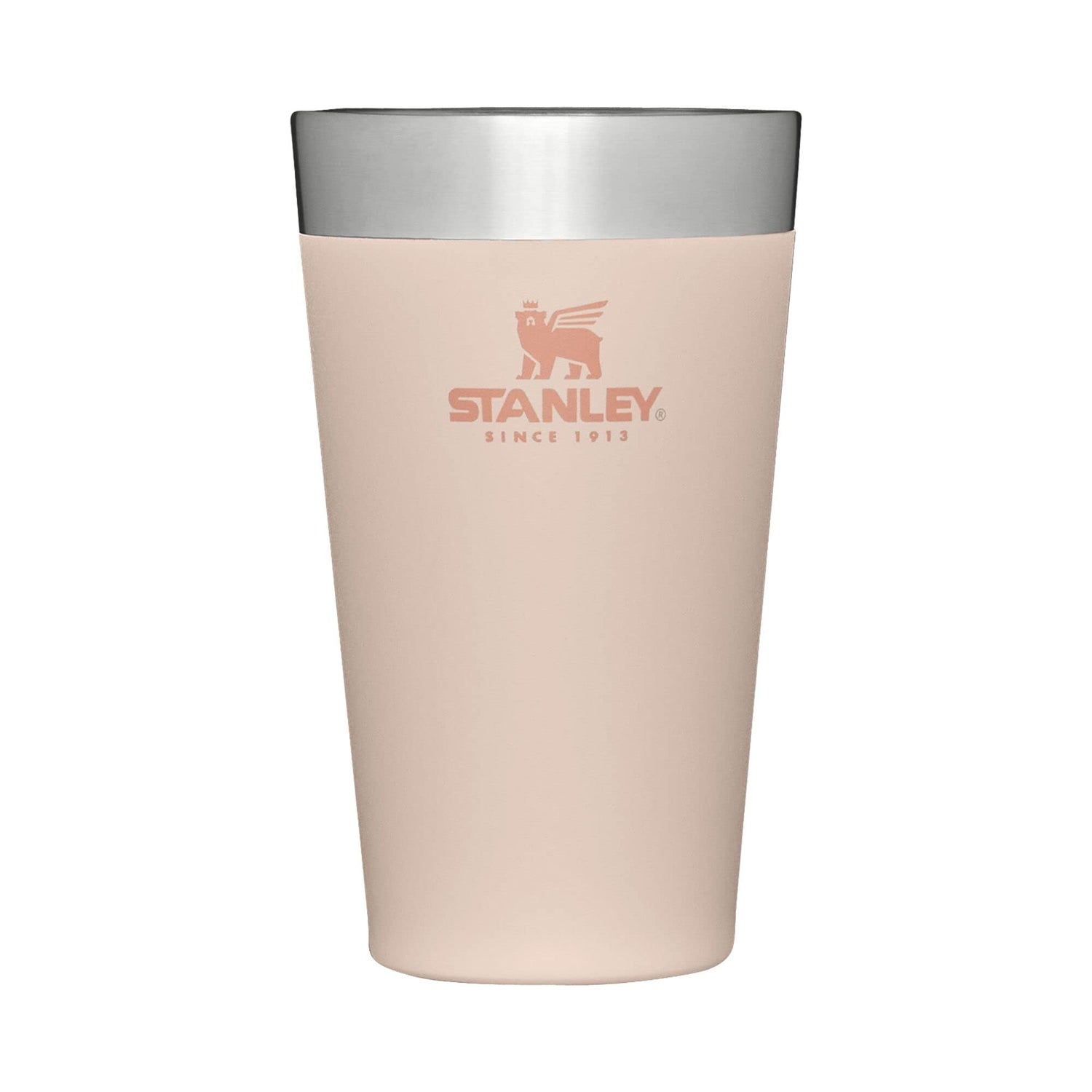 STANLEY Adventure Inulsated Stacking Beer Pint Glass, 16oz Stainless Steel Double Wall Rugged Metal Drinking Tumbler (Limestone) STANLEY