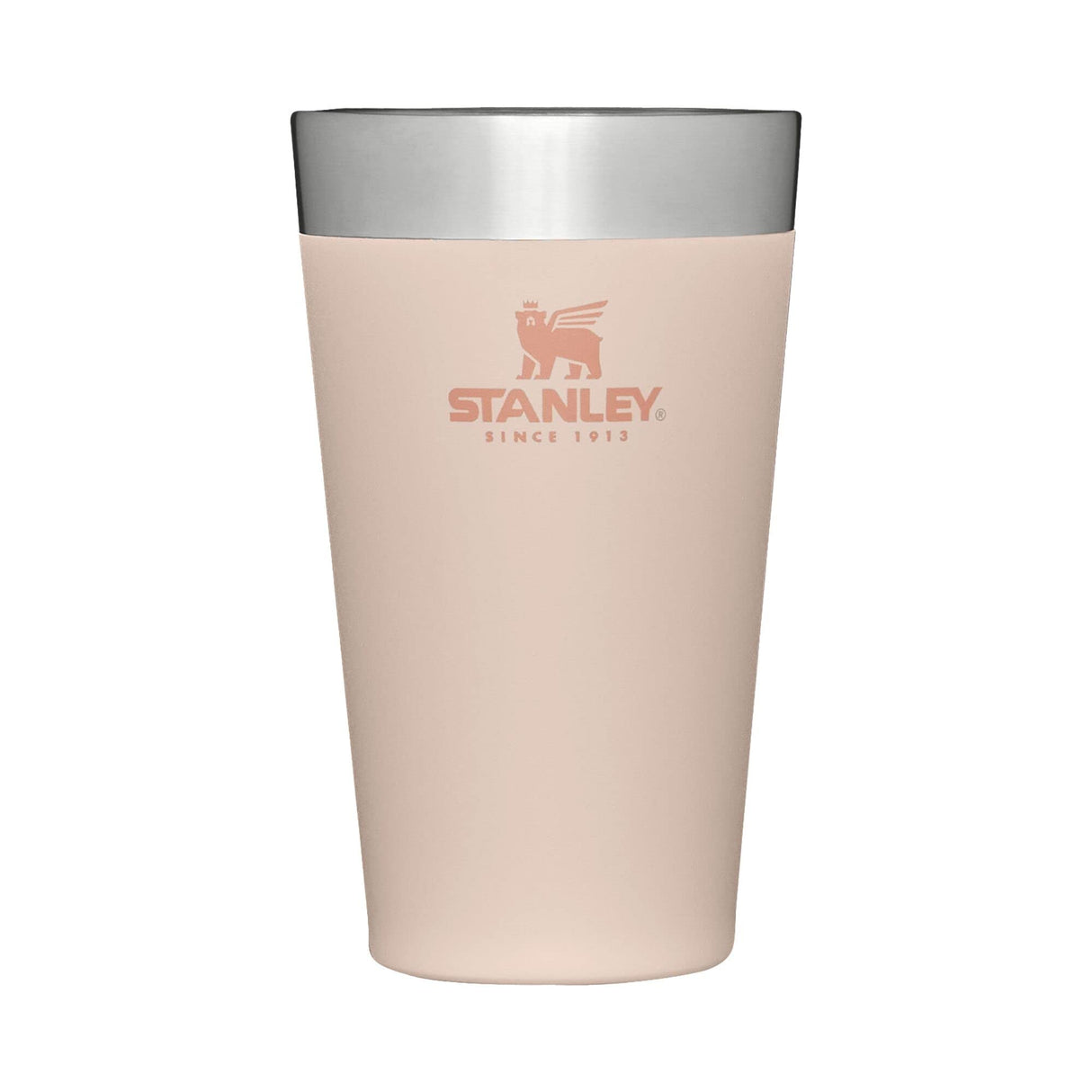 STANLEY Adventure Inulsated Stacking Beer Pint Glass, 16oz Stainless Steel Double Wall Rugged Metal Drinking Tumbler (Limestone) STANLEY