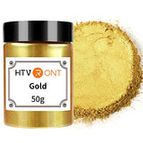 HTVRONT Gold Mica Powder for Epoxy Resin - 1.76 oz/50g Mica Pigment Powder, Natural Mica Powder for Soap Making, Resin, Candle Making, Bath Bomb, HTVRONT