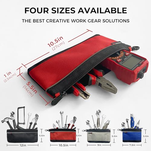 IRONLAND Small Tool Pouches with Zipper Small Tool Bags Waterproof 1680D Tool Pouch Bags for Men Mutipurpose Tool Storage Organizer 4 Pack