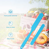 LAM Silicone Stir Sticks Kit, 2 PCS Silicone Resin Popsicle Sticks & 2 PCS Silicone Spatula Scraper for Mixing Resin, Wax, Paint, Epoxy, DIY Crafts, LAM