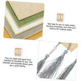 Tofficu 5pcs Paper Bookmarks Handwriting Books Blank Bookmarks Cotton Thread Bookmarks for Book Lovers Unfinished Page Markers Calligraphy Bookmark Tofficu