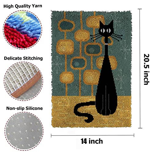 Latch Hook Kits for Adults, DIY Cross Stitch Latch Hook Rug Kits for Kids,  Crochet Kit for Beginners, Rug Making Kits with Printed Canvas, Gift