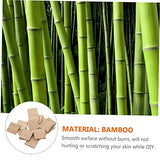 MAGICLULU 25pcs Hand Painted Bamboo Unfinished Triangle Discs Unfinished Wood Board - Slices Wood Rectangles Crafts DIY Wood Squares for Crafts Kids MAGICLULU