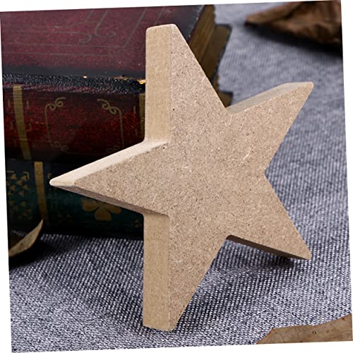 Abaodam 12 Pcs Wooden Star Ornament Unfinished Wood Star Cutouts Blank Star Cutout Farmhouse Xmas Table Blocks Christmas Wooden Craft Christmas Decor Abaodam