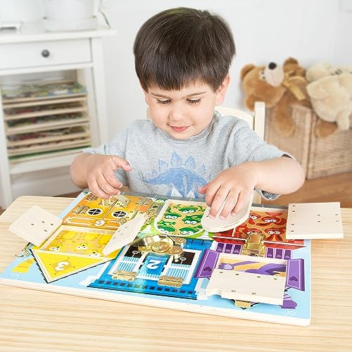 Melissa & Doug Latches Wooden Activity Board - WoodArtSupply