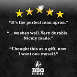 BBQ Butler Grill Apron - Adjustable Canvas Cooking Apron - XXL - Heavy Duty Smoker Apron - Grey BBQ Butler