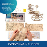 UGEARS Mechanical Tellurion 3D Puzzle Planetarium Solar System Model Kit for Self-Assembly Idea Earth and Moon Jigsaw 3D Wooden Puzzles for Adults UGEARS
