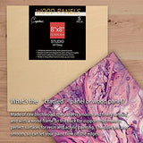 Unfinished Wood Boards Canvas for Painting, 5 Packs 3/4’’ Deep Cupohus 8’’ x 8’’ Wooden Cradled Panels for Pouring Art, Crfats, Paints and More Cupohus