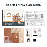 RoWood Mechanical Magic Piano 3D Wooden Puzzle Kit – Unique Gift for Music and Craft Lovers RoWood