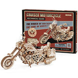 ROKR 3D Wooden Puzzles for Adults 1:8 Scale Motorcycle Model Car Kits to Build - DIY Wood Craft Hobbies for Adults/Men/Women for Teens/Dad/Mom ROKR