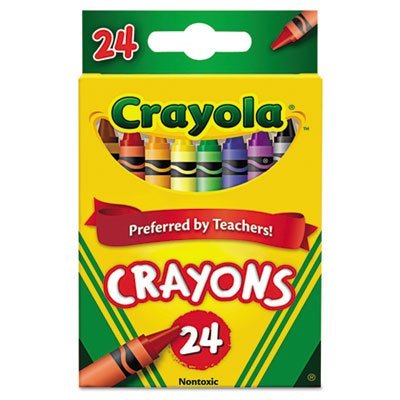 Crayola LLC Products - Crayon Set, 3-5/8", Permanent/Waterproof, 24/BX, Assorted - Sold as 1 BX - Bright, quality Crayola crayons in peggable box - WoodArtSupply