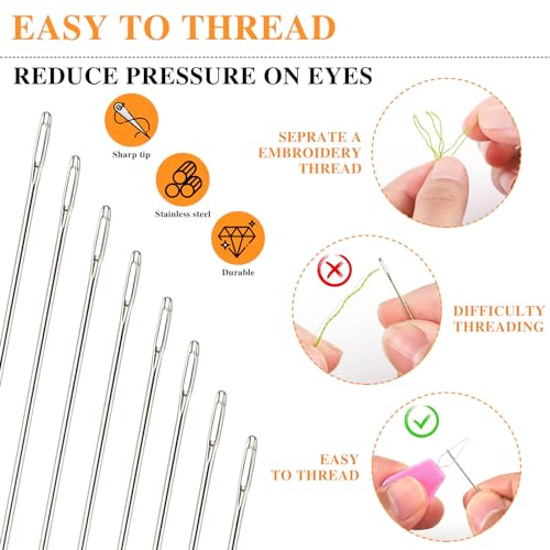 Pengxiaomei 4 Pack Flower Embroidery Kit for Beginners with Pattern and Instructions, Cross Stitch Kits Include 2 Wooden Embroidery Hoops Color Pengxiaomei