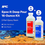 Specialty Resin & Chemical Epox-It Deep Pour 16 oz. Kit | Crystal Clear Epoxy | Easy 1:1 Mix Ratio | Cast Up to 2” | Perfect for Casting River Epox-It