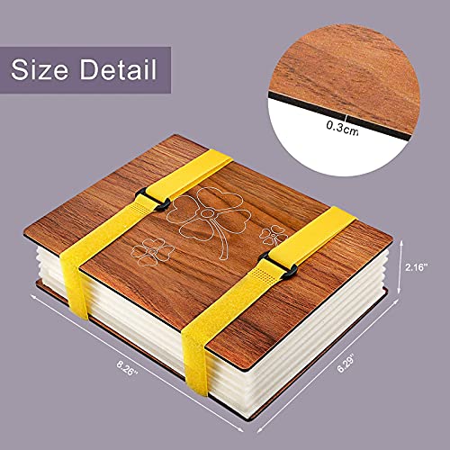 WANDIC Four Leaf Clover Flower Press Kit, Wooden Art Kit Plant Press Book Flower Fruit Press Kit for DIY Art Handicrafts Specimens Outdoor Learning WANDIC