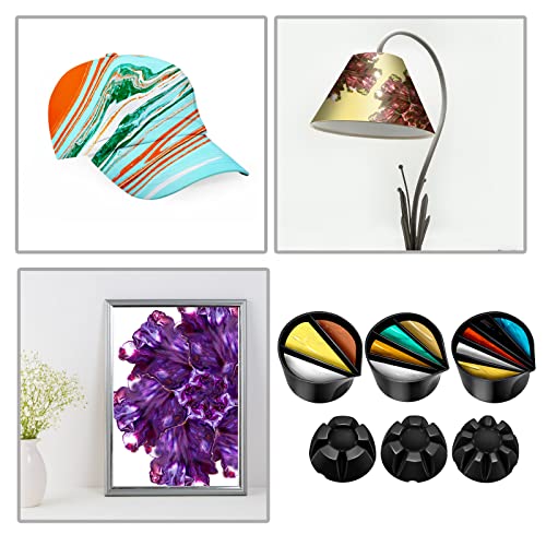 Baderke 6 Pieces Split Cups for Paint Pouring Supplies Silicone Split Cups Acrylic Paint Mixing Cups 3/4/5 Channels Dividers Paint Pouring Supplies Baderke