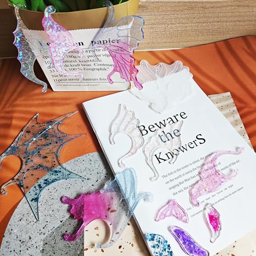 5 Set Earrings Silicone Resin Mold Ear Loop Butterfly Shaped Epoxy Silicone Casting Molds Hoops for Rings Jewelry Ornament Earring Eardrop Hooks, 3D Qinlunuho