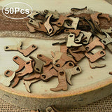 SUPVOX 100pcs Wood Cutouts for Wedding Cowboy Boots Miniature Crafts Decoration for Home Party Festival SUPVOX