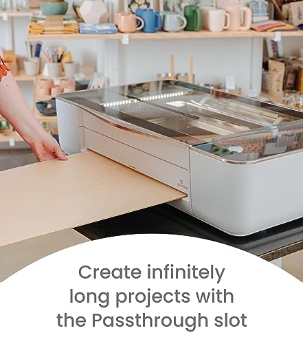 Glowforge Pro Laser Cutter - Create 12x Faster with Wood, Leather, Metal, and Stone. Ultimate Power and Cooling, with AI Prints up to 50 ft. Launch & Glowforge