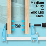 SHALL 12-Inch Steel Bar Clamps Set, 4-pack Medium-Duty Quick-Release F Clamps, 600 Lbs Load Limit for Woodworking, Metal working, DIY and Crafts SHALL