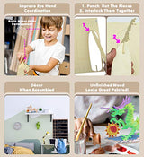 Puzzled 3D Puzzle Dragon Wood Craft Construction Model Kit, Fun Unique & Educational DIY Wooden Toy Assemble Model Unfinished Crafting Hobby Puzzle Puzzled