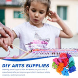 VICASKY 192pcs Loom Weaving Craft Loop Refill Elastic Potholder Loop Multiple Colors Stretchy Braided Rope for Christmas DIY Crafts Supplies Weaving VICASKY