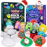 2 Pack Separate Kids Rock & Sea Shell Painting Kit, Arts & Crafts Gifts for Girls and Boys Kids Activities Kits, Creative Art Decorations Paint Kit Gotega