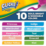 Crayola Clicks Retractable Markers (10ct), Washable Markers for Kids, Click Markers, School Supplies for Kids, Gifts, Ages 5+ Crayola
