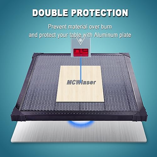 MCWlaser Honeycomb Working Table 15.7"x15.7"/400x400mm Honeycomb Laser Bed with Aluminum Plate for Most Laser Engraver Cutter MCWlaser