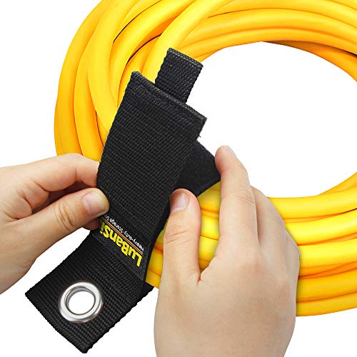 LuBanSir 9 Pack Extension Cord Holder Organizer, 13-inch Heavy Duty Storage Straps for Garden Hose Storage and Garage Wall Organization - WoodArtSupply