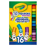 Crayola Washable Pip Squeaks Skinnies Markers, 16 Count, School Supplies, Gifts for Boys and Girls Crayola