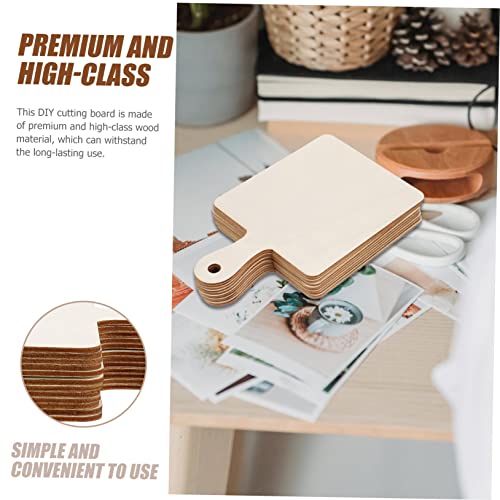 Anneome 12pcs Square Wooden Board Charcuterie Boards Unfinished Wood Board Wood Craft Chopping Board Wooden Cutting Boards for Kitchen Wood Cutting - WoodArtSupply