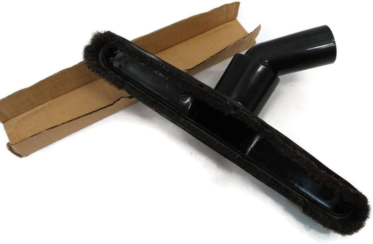 Selgo Hardwood Universal Vacuum Cleaner Floor Brush 1 ¼ inch (32mm) Inner Diameter with Horse Hair Soft Bristles 10” Wide (Black - Plastic) Selgo