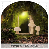 Tofficu Unfinished Wooden Mushroom, 12pcs Natural Mini Wood Mushrooms Assorted Mushroom Figures for DIY Valentine DIY Ornaments Arts Crafts Painting Tofficu