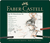 Faber-Castel 21 Piece Pitt Monochrome Tin Set Faber-Castell