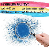 Mica Powder - 60g Mica Powder for Epoxy Resin - Pearl Pigment Powder Dye for Resin/Eye Shadow/Soap Making/Nails/Bath Bombs etc. (Blue) LightStone