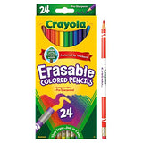 Crayola Erasable Colored Pencils, Kids At Home Activities, 24 Count, Assorted, Long Crayola