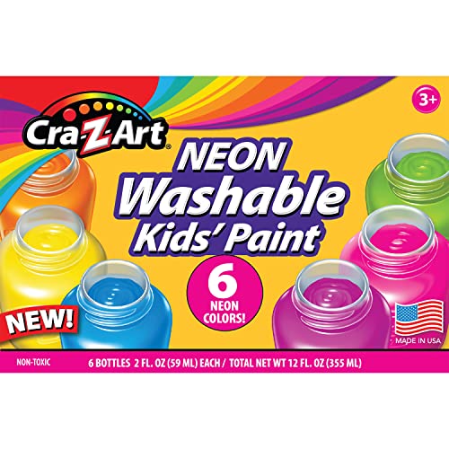 Cra-Z-Art Washable Neon Paint, 6 Count - WoodArtSupply