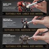 Dry Brush Miniature Painting Drybrush Set - 6PC Golden Maple Professional Modellers Miniature Paint Brushes for Warhammer 40k, DND Miniatures, golden maple
