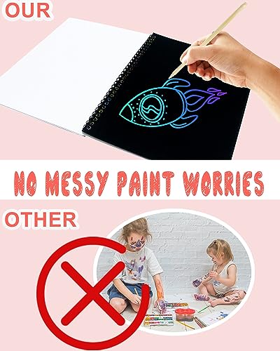 OSLINE Arts and Crafts for Kids Ages 3-5-10 Girls Boys,Rainbow Scratch Paper Art Notebooks,Art Supplies Kit for Kids Gifts，Kids Party Favor Toys for OSLINE