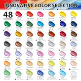 64 PCS Acrylic Paint Set with 12 Brushes, 2 Knives and Palette, 48 Colors (2oz/60ml) Art Craft Paints Gifts for Adults Kids Artists Beginners, Art VigorFun