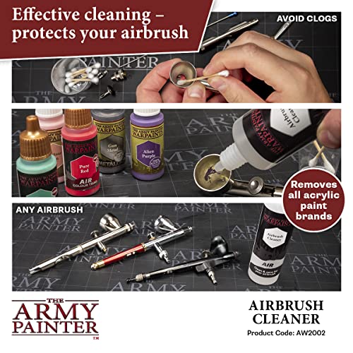 The Army Painter Airbrush Cleaner Solution - 100ml Warpaints Air Brush Cleaning for Wargaming Model Miniatures Painting - WoodArtSupply