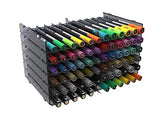 TOOLI-ART 72 Art Marker Storage Tray Desk Organizer Holder, Adjustable Dividers, Modular, Expandable, Stackable, Fit Most Pen, Pencil, Brushes. TOOLI-ART