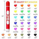 Shuttle Art Washable Dot Markers 26 Colors with Free Activity Book, Fun Art Supplies for Kids Toddlers and Preschoolers, Non Toxic Water-Based Paint Shuttle Art