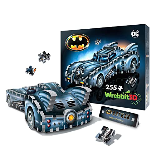 Wrebbit3D Batmobile 3D Puzzle for Teens and Adults | 255 Real Jigsaw Puzzle Pieces with Foam Backing Technology | Not Just an Ordinary Model Kit for WREBBIT3D